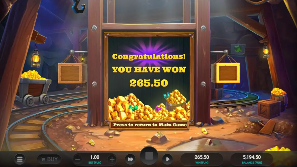 Tampilan visual slot Digger’s Dough dengan karakter penambang dan keledai di latar belakang tambang.